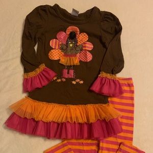 Girls thanksgiving tunic and leggings